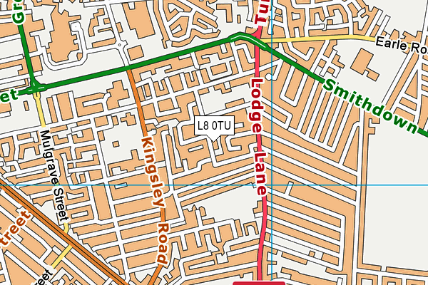 L8 0TU map - OS VectorMap District (Ordnance Survey)