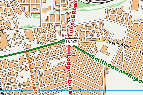 L8 0XP map - OS VectorMap District (Ordnance Survey)