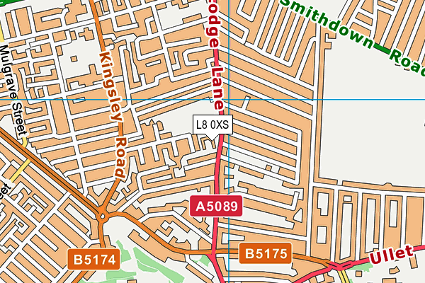 L8 0XS map - OS VectorMap District (Ordnance Survey)
