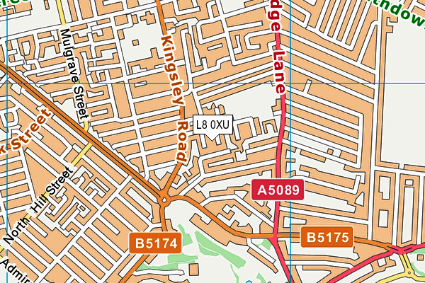 L8 0XU map - OS VectorMap District (Ordnance Survey)