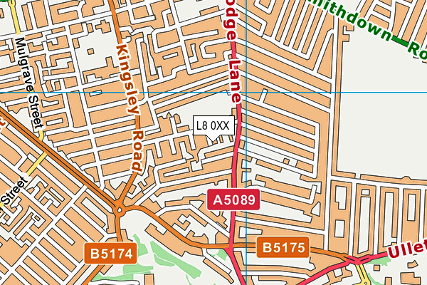 L8 0XX map - OS VectorMap District (Ordnance Survey)