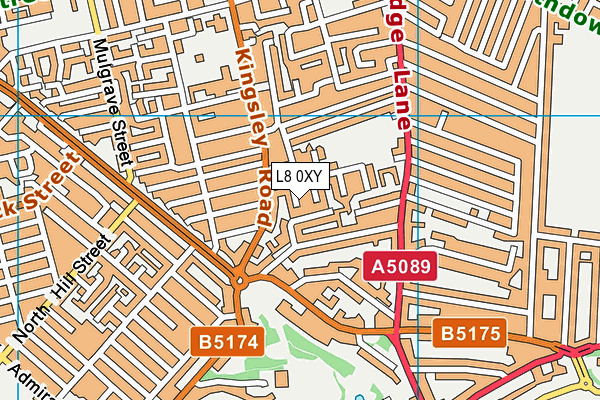 L8 0XY map - OS VectorMap District (Ordnance Survey)