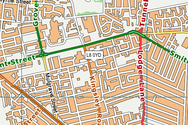 L8 0YD map - OS VectorMap District (Ordnance Survey)