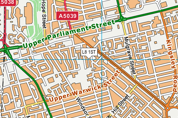 L8 1ST map - OS VectorMap District (Ordnance Survey)