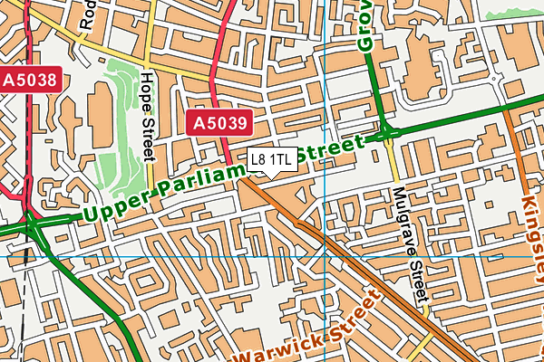 L8 1TL map - OS VectorMap District (Ordnance Survey)