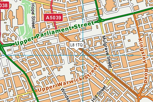 L8 1TQ map - OS VectorMap District (Ordnance Survey)