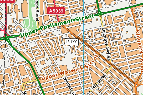 L8 1XY map - OS VectorMap District (Ordnance Survey)