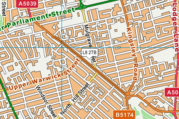 L8 2TB map - OS VectorMap District (Ordnance Survey)