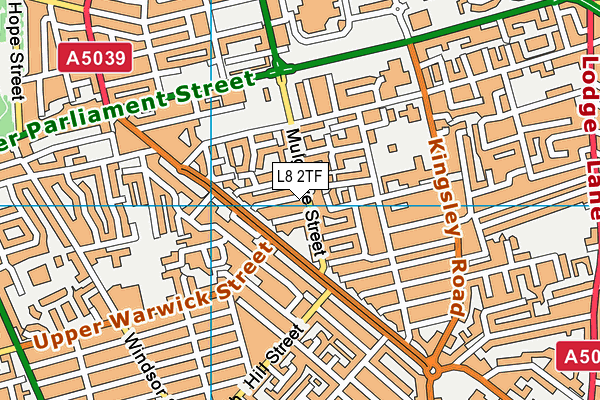 L8 2TF map - OS VectorMap District (Ordnance Survey)