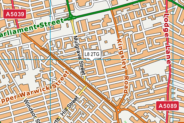L8 2TG map - OS VectorMap District (Ordnance Survey)