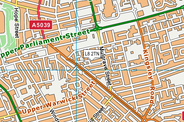 L8 2TN map - OS VectorMap District (Ordnance Survey)