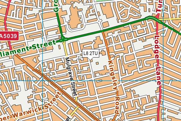L8 2TU map - OS VectorMap District (Ordnance Survey)