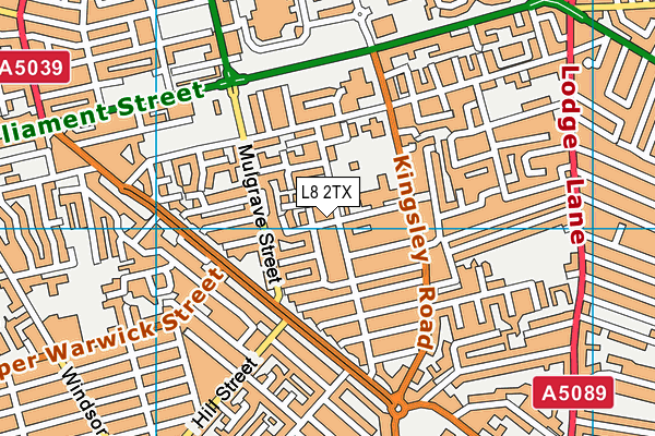 L8 2TX map - OS VectorMap District (Ordnance Survey)