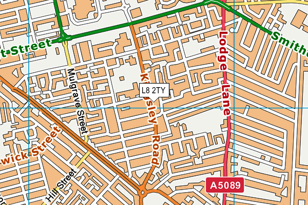 L8 2TY map - OS VectorMap District (Ordnance Survey)