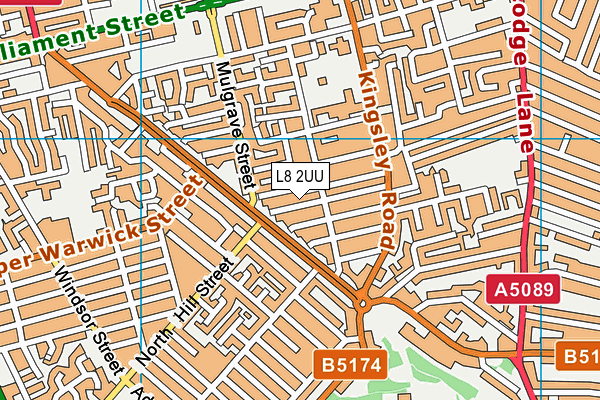 The Methodist Centre map (L8 2UU) - OS VectorMap District (Ordnance Survey)