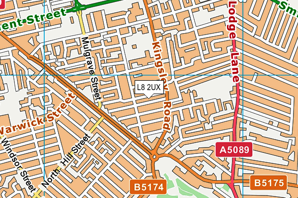 L8 2UX map - OS VectorMap District (Ordnance Survey)