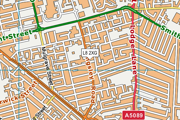 L8 2XG map - OS VectorMap District (Ordnance Survey)