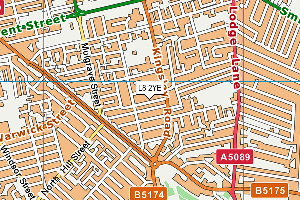 L8 2YE map - OS VectorMap District (Ordnance Survey)