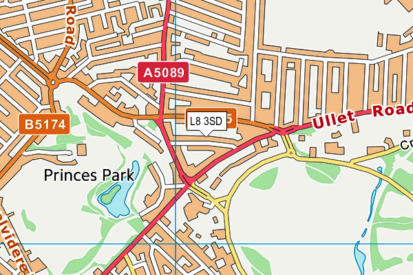 L8 3SD map - OS VectorMap District (Ordnance Survey)