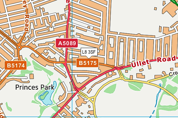 L8 3SF map - OS VectorMap District (Ordnance Survey)