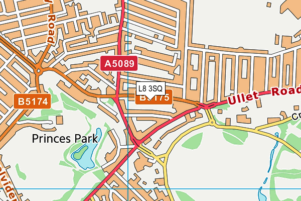 L8 3SQ map - OS VectorMap District (Ordnance Survey)