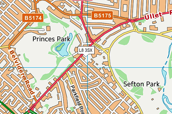 L8 3SX map - OS VectorMap District (Ordnance Survey)