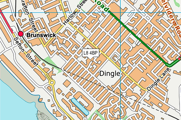 L8 4BP map - OS VectorMap District (Ordnance Survey)