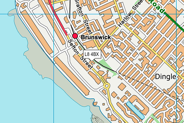 L8 4BX map - OS VectorMap District (Ordnance Survey)