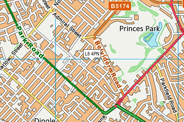 L8 4PN map - OS VectorMap District (Ordnance Survey)