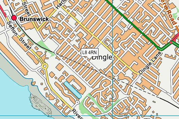 L8 4RN map - OS VectorMap District (Ordnance Survey)