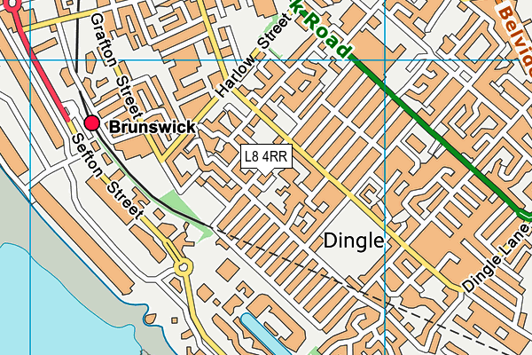 L8 4RR map - OS VectorMap District (Ordnance Survey)