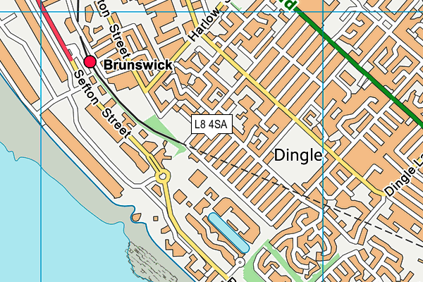 L8 4SA map - OS VectorMap District (Ordnance Survey)