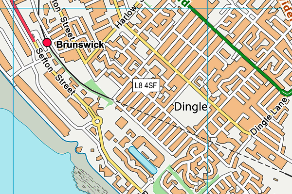 L8 4SF map - OS VectorMap District (Ordnance Survey)