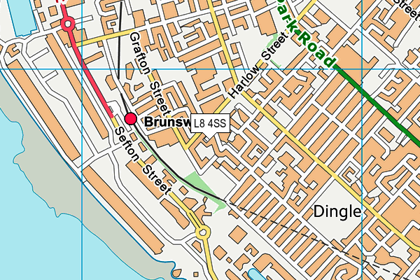 L8 4SS map - OS VectorMap District (Ordnance Survey)