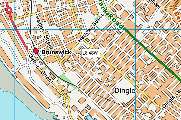 L8 4SW map - OS VectorMap District (Ordnance Survey)