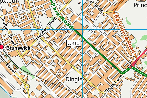 L8 4TQ map - OS VectorMap District (Ordnance Survey)