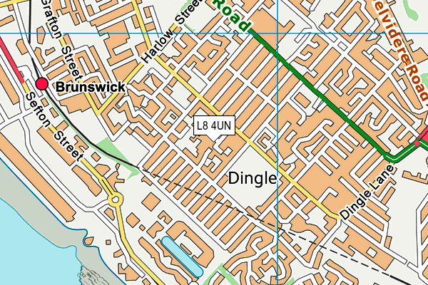 L8 4UN map - OS VectorMap District (Ordnance Survey)