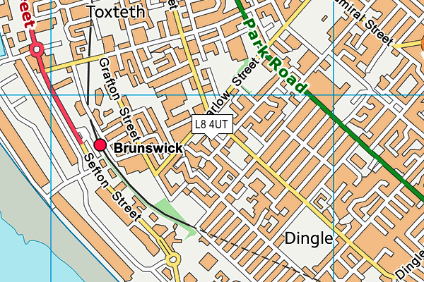 L8 4UT map - OS VectorMap District (Ordnance Survey)