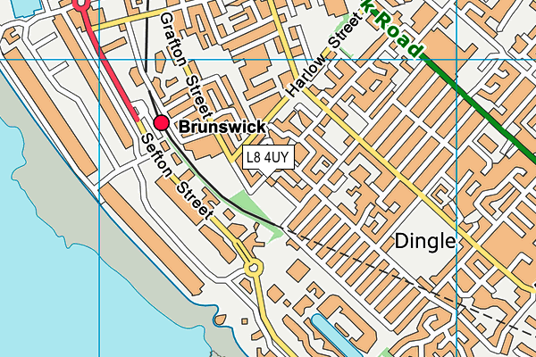 L8 4UY map - OS VectorMap District (Ordnance Survey)