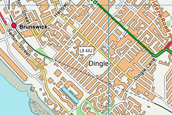 L8 4XJ map - OS VectorMap District (Ordnance Survey)