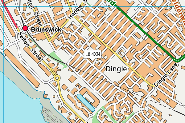 L8 4XN map - OS VectorMap District (Ordnance Survey)