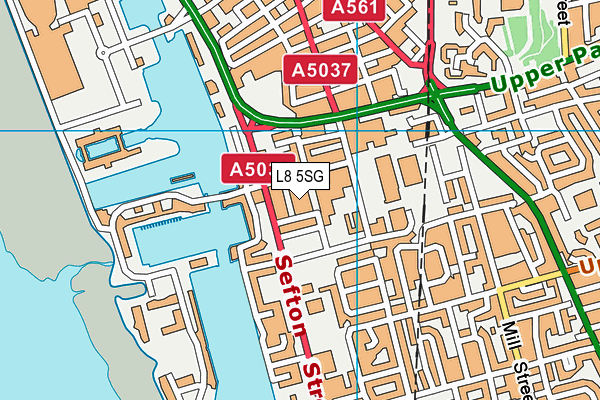 L8 5SG map - OS VectorMap District (Ordnance Survey)