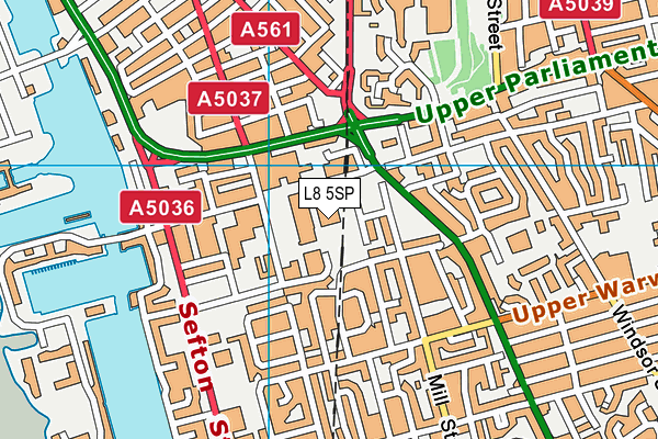 L8 5SP map - OS VectorMap District (Ordnance Survey)