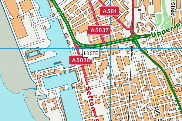L8 5TE map - OS VectorMap District (Ordnance Survey)