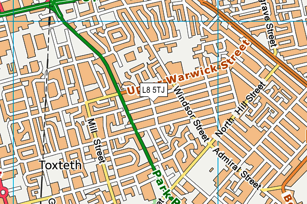 L8 5TJ map - OS VectorMap District (Ordnance Survey)