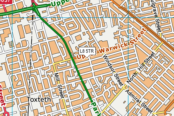 L8 5TR map - OS VectorMap District (Ordnance Survey)
