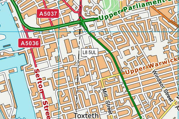 L8 5UL map - OS VectorMap District (Ordnance Survey)