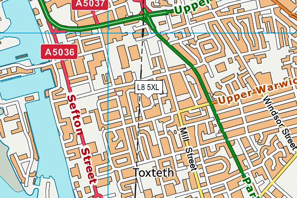 L8 5XL map - OS VectorMap District (Ordnance Survey)