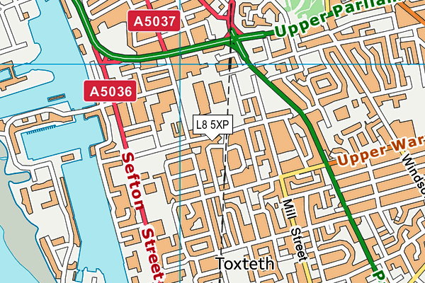 L8 5XP map - OS VectorMap District (Ordnance Survey)