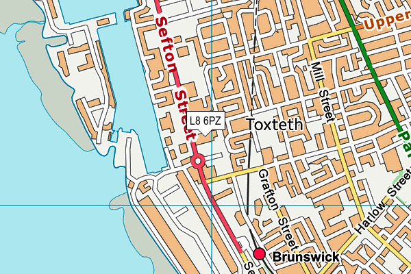 L8 6PZ map - OS VectorMap District (Ordnance Survey)